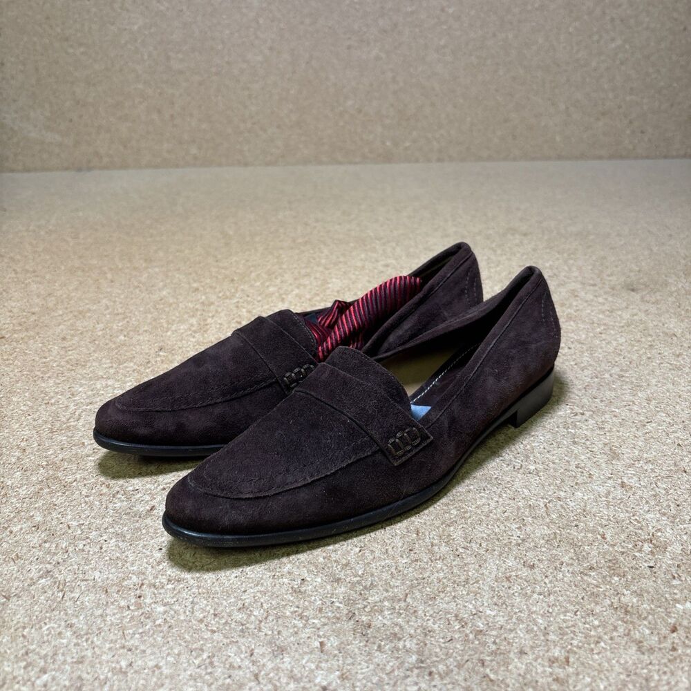 Brooks Brothers Women's Brown Italian Leather Dress Loafers Made in Italy Size 8
